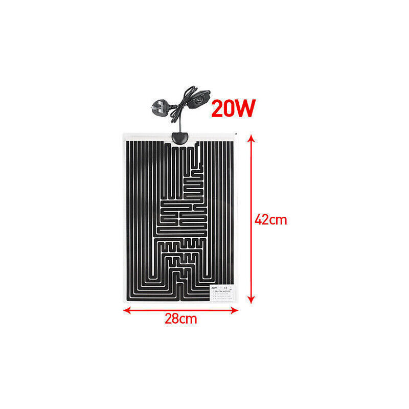 Adjustable 5W-40W Temperature Reptile Heating Heat Mat Heating Pad For Pet New