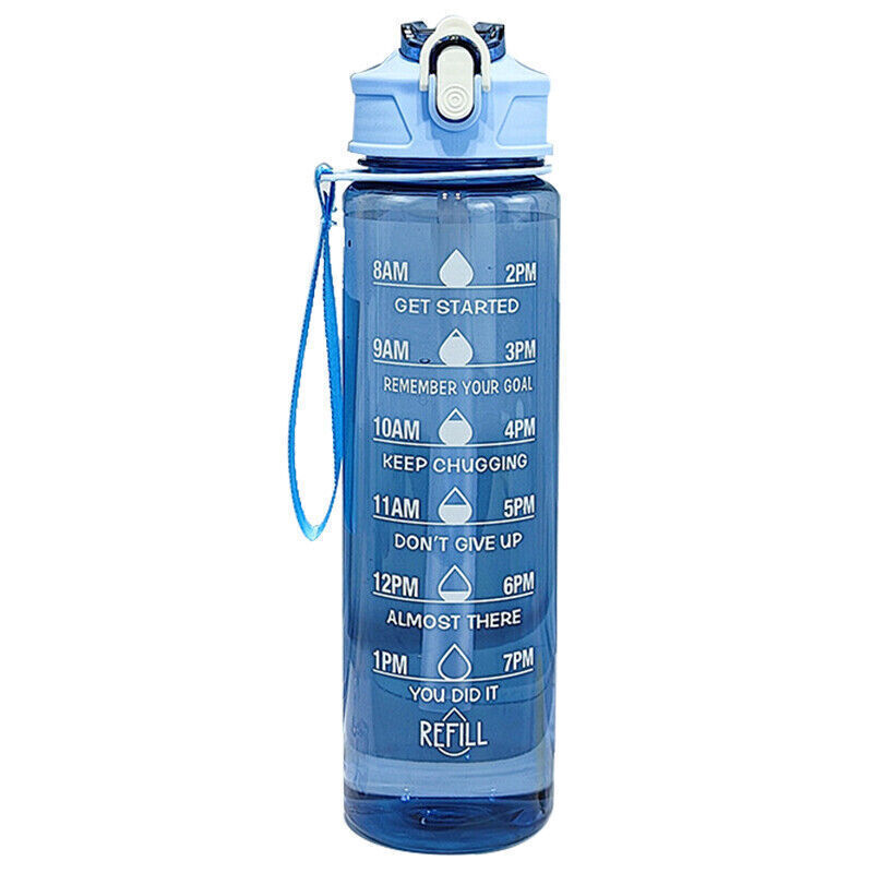 Sports Water Bottle Gym Travel Drinking Leakproof Bottle With Straw BPA-Free UK - Picture 14 of 15