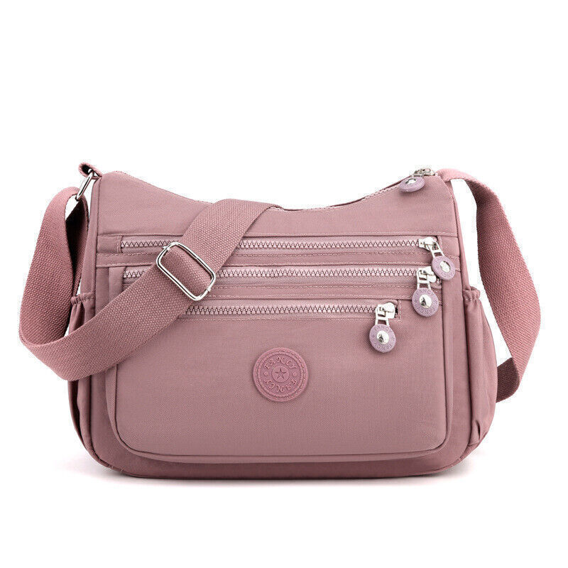 Multi Pocket Nylon Holiday Handbag Tote Ladies Shoulder Bag Cross Body Messenger