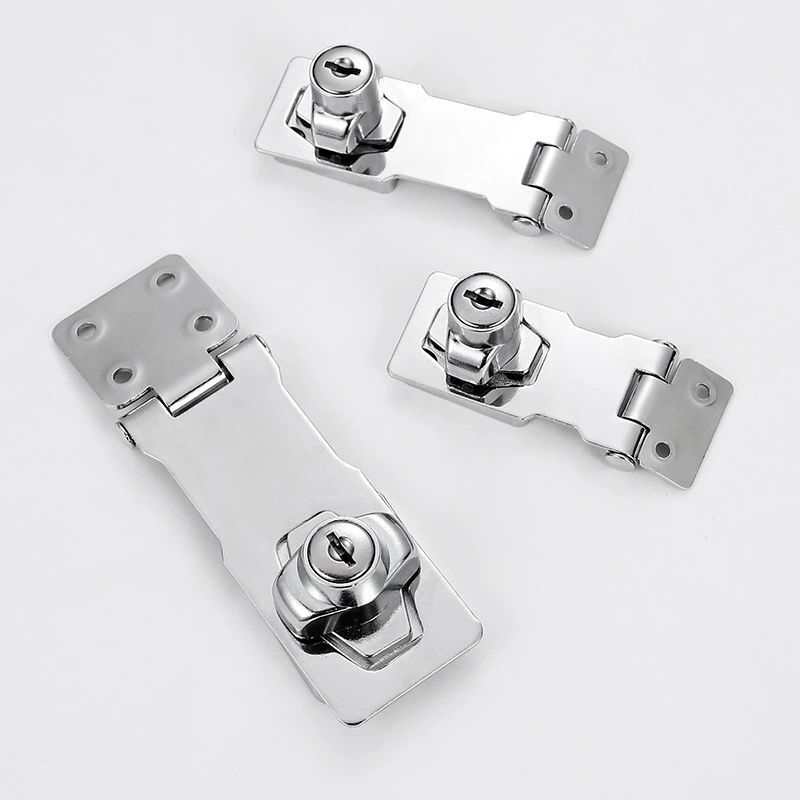 Locking Hasp and Staple with Keys Padlock Garage Lock Cupboard Shed 2.5"/3"/4"