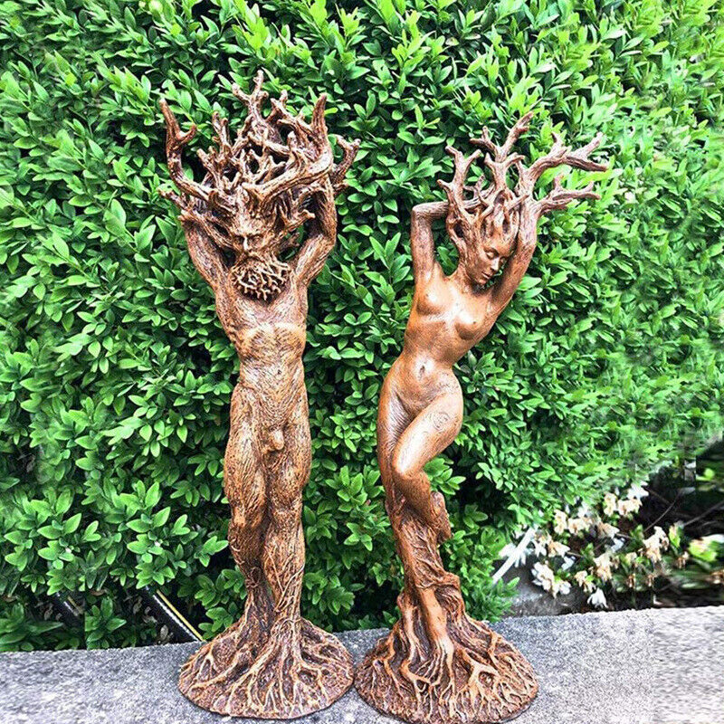 UK Forest Goddess Statue Resin Ornaments Garden Handicraft Tree God Ornament New