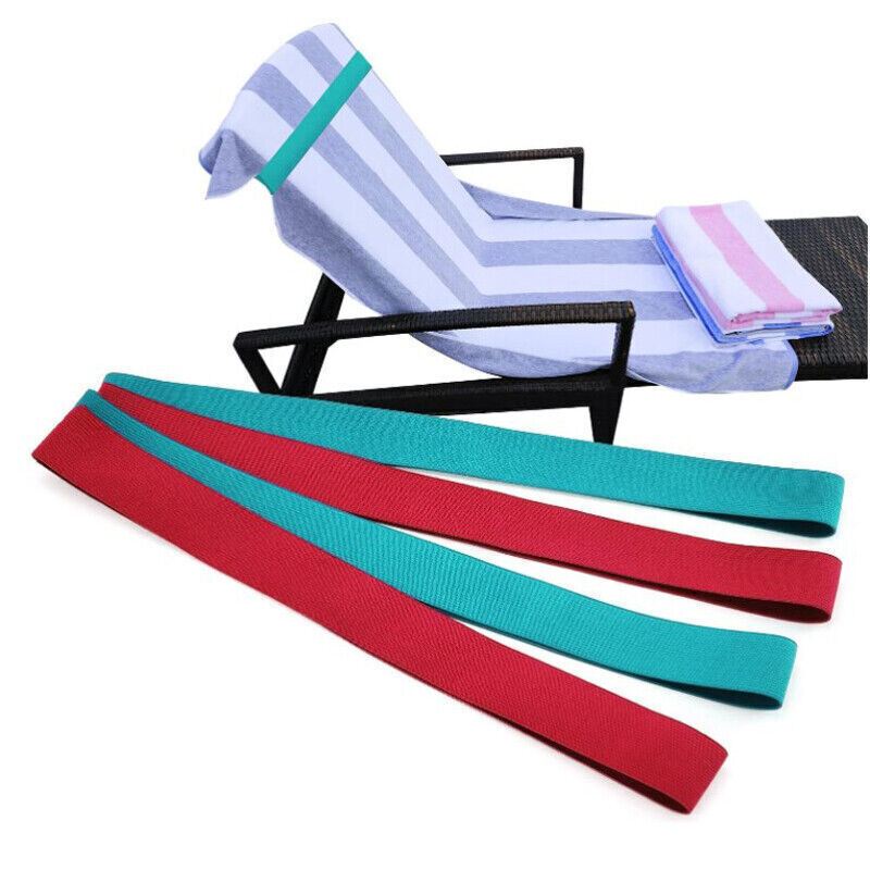 4X Sunbed strap towel bands Set Holiday essentials beach towel sun lounger strap