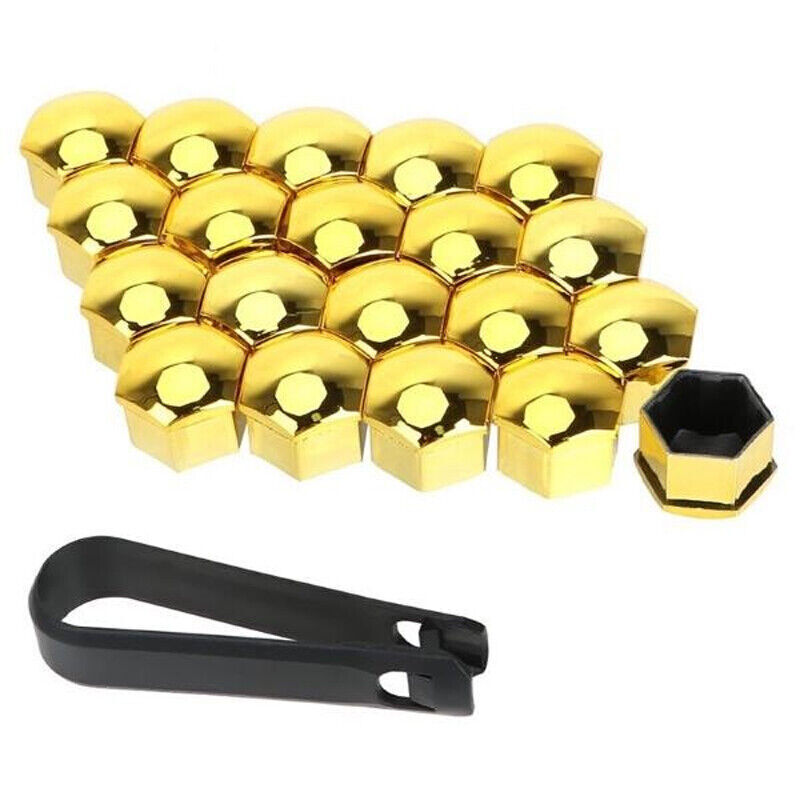 20X Universal Chrome Alloy Wheel Nut Bolt Covers Caps Key for Car 17/19/21mm UK - Picture 19 of 21
