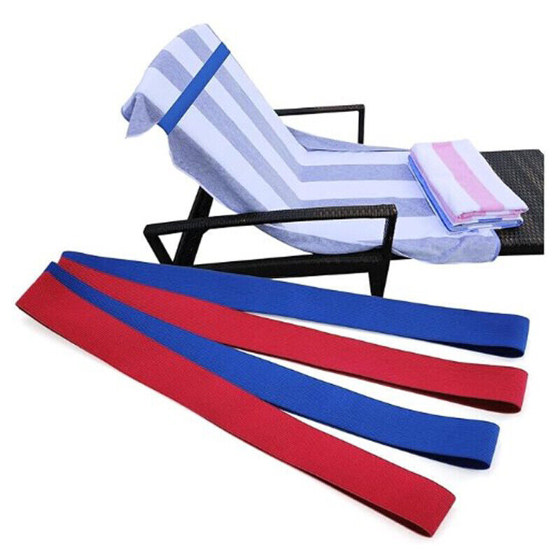 4X Sunbed strap towel bands Holiday essentials beach towel sun lounger strap New