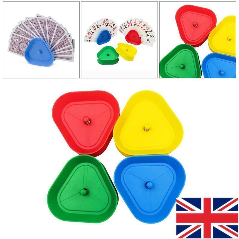UK Card Game Holder Hands-Free Playing Card Holder Triangle Shaped Poker Rack - Bild 12 von 12