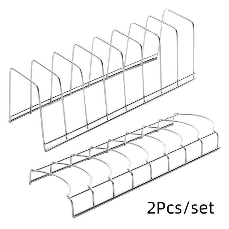 Stainless Steel Plates Storage Rack Bowls Plates Drainer Holder  Kitchen