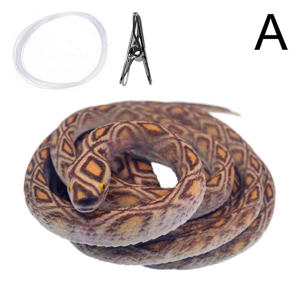 HOT Fake Snake Realistic Lifelike Scare Prank Gag Gift Joke Kid Toy 70cm - Picture 29 of 29