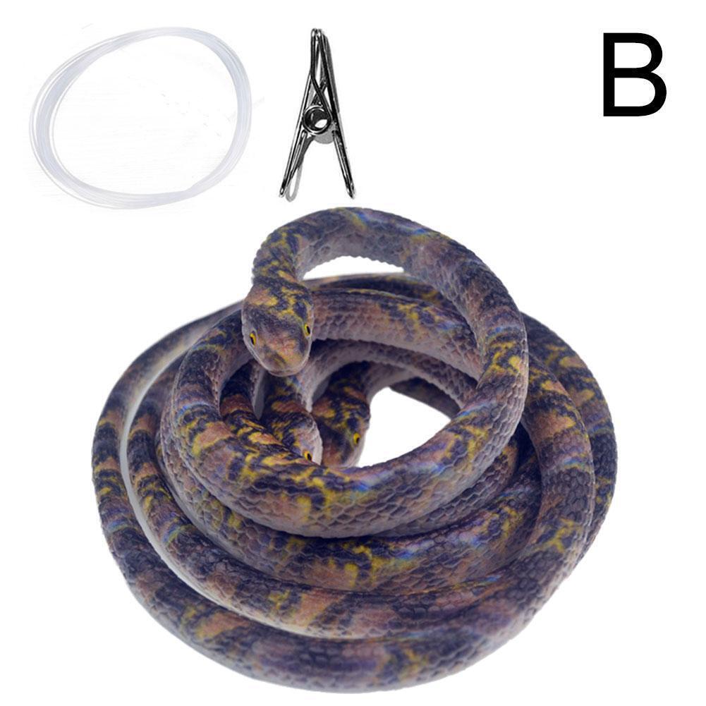 HOT Fake Snake Realistic Lifelike Scare Prank Gag Gift Joke Kid Toy 70cm - Picture 28 of 29