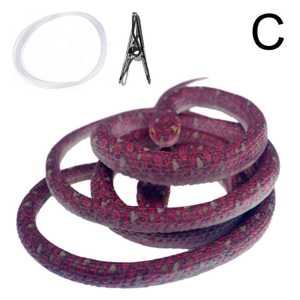 HOT Fake Snake Realistic Lifelike Scare Prank Gag Gift Joke Kid Toy 70cm - Picture 27 of 29