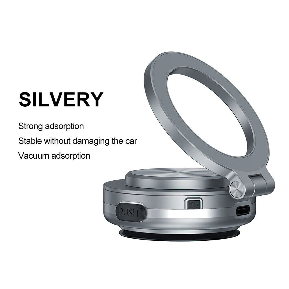 Elektrischer Vakuum Magnetischer Saugnapf Auto Handy Halter Ständer Halterung 360° Drehung - Bild 16 von 16
