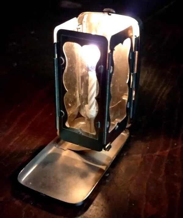 Medieval Vintage Folding Pocket Candle Lantern, Collapsible Pocket Candle Lamp - Picture 10 of 11
