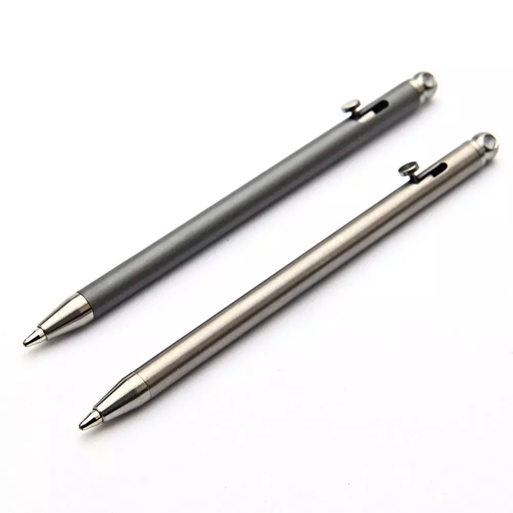 Multifunction Mini Keychain Bolt Action Pen Pure Titanium EDC Ballpoint Pen - Picture 18 of 18