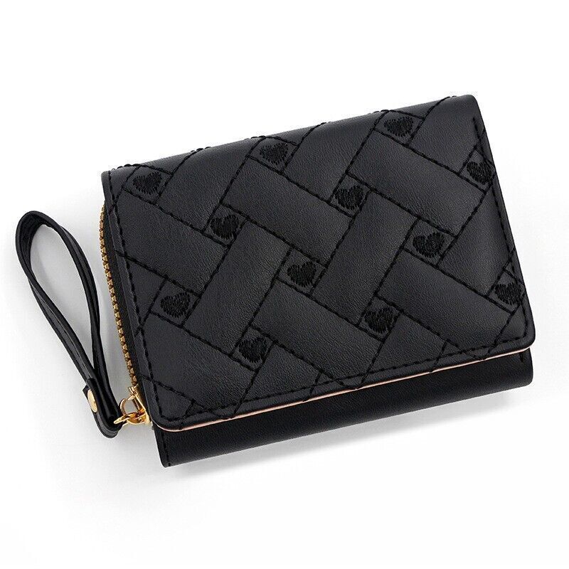 Women  Short Small Money Purse Wallet Ladies Leather Folding Coin Card Holder