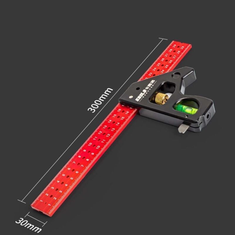 30/40cm Level Gauge Adjustable Square Ruler Spirit Level  Woodworking