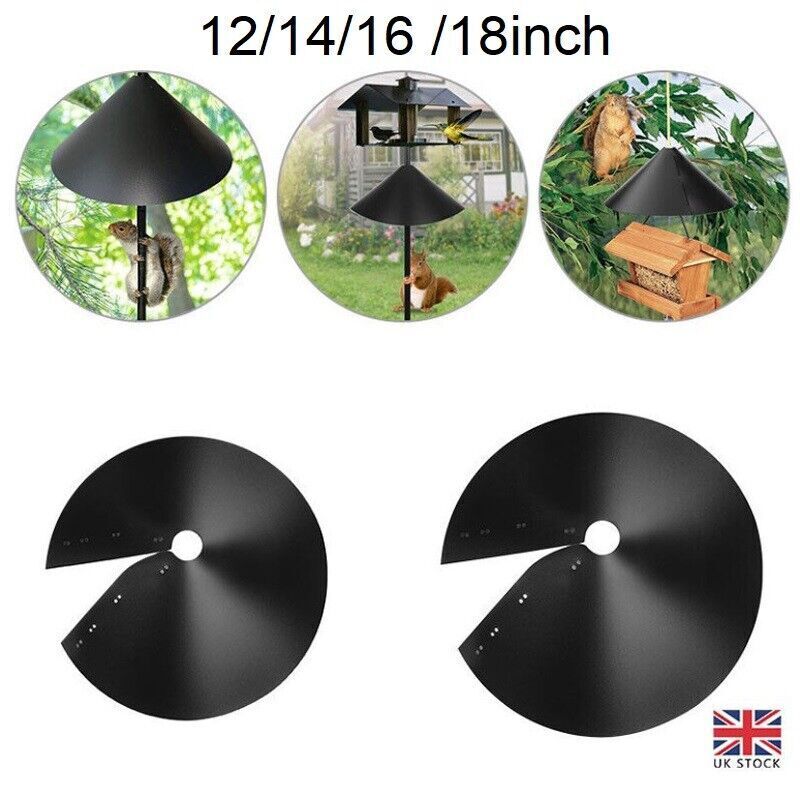 12-18 Zoll Vogel Eichhörnchen Schallwand Futterstation Kuppel Stop Stehlen Vogelfutter Schutz - Bild 9 von 12