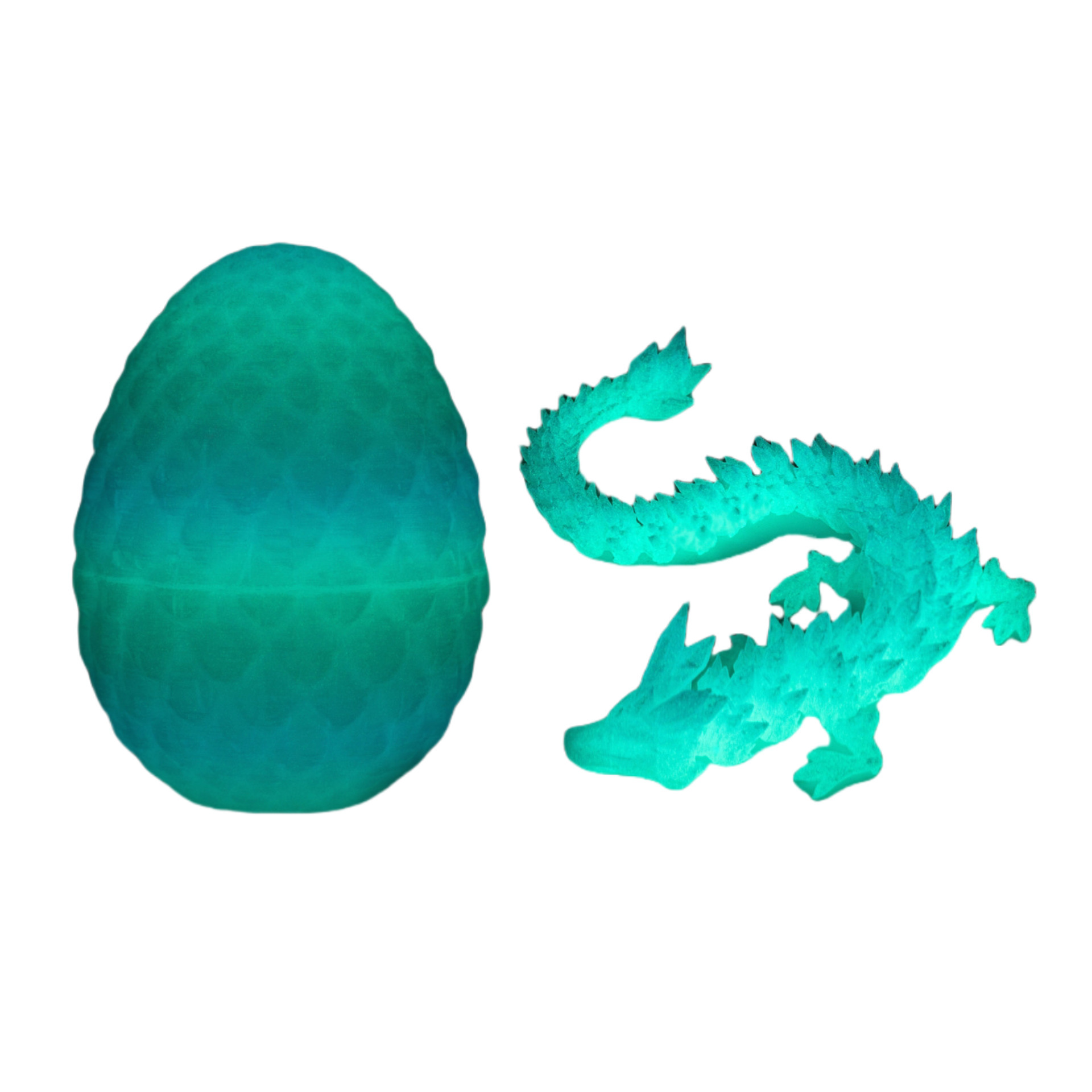3D Printed Dragon in Egg with Wings Articulated Dragon Crystal Dragon Egg Gifts - Afbeelding 20 van 21