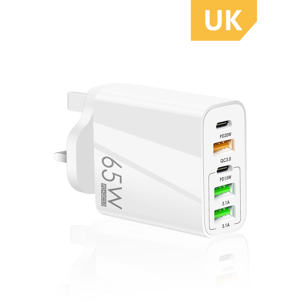 65W Quick Charger UK Plug Fast Wall Charger Power Adapter 5 Port USB-C PD Type C - Picture 14 of 16