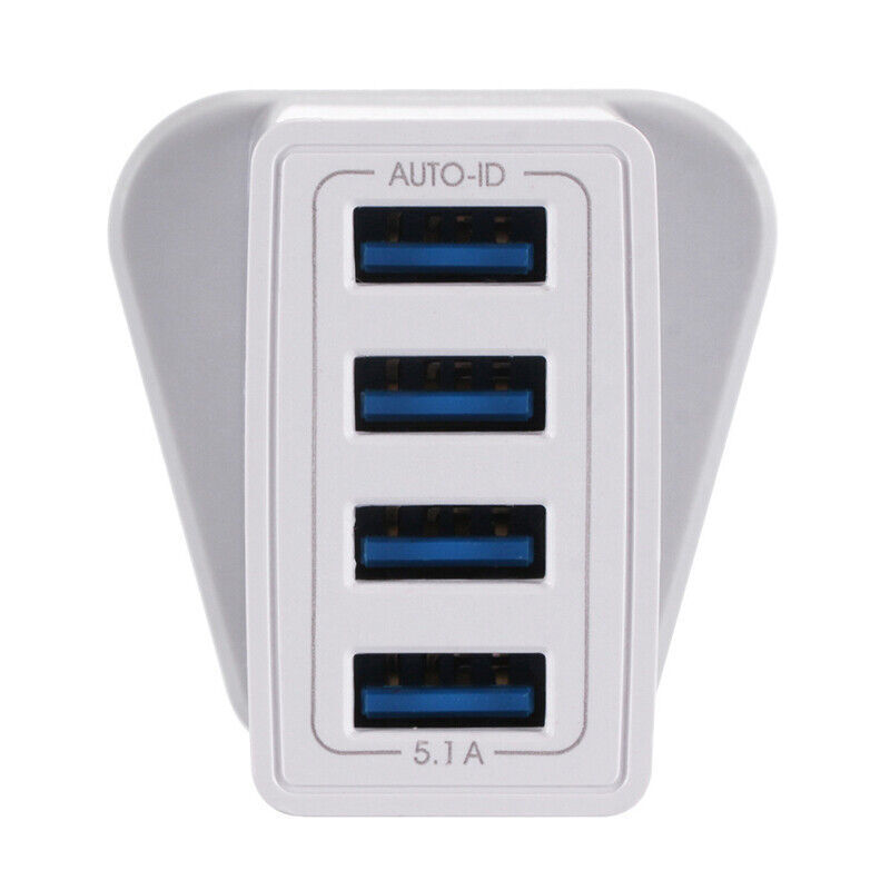 UK Netz Wand 3 Pin Stecker Adapter Ladegerät Strom 4 USB Ports für Handys Tablets CE - Bild 11 von 12