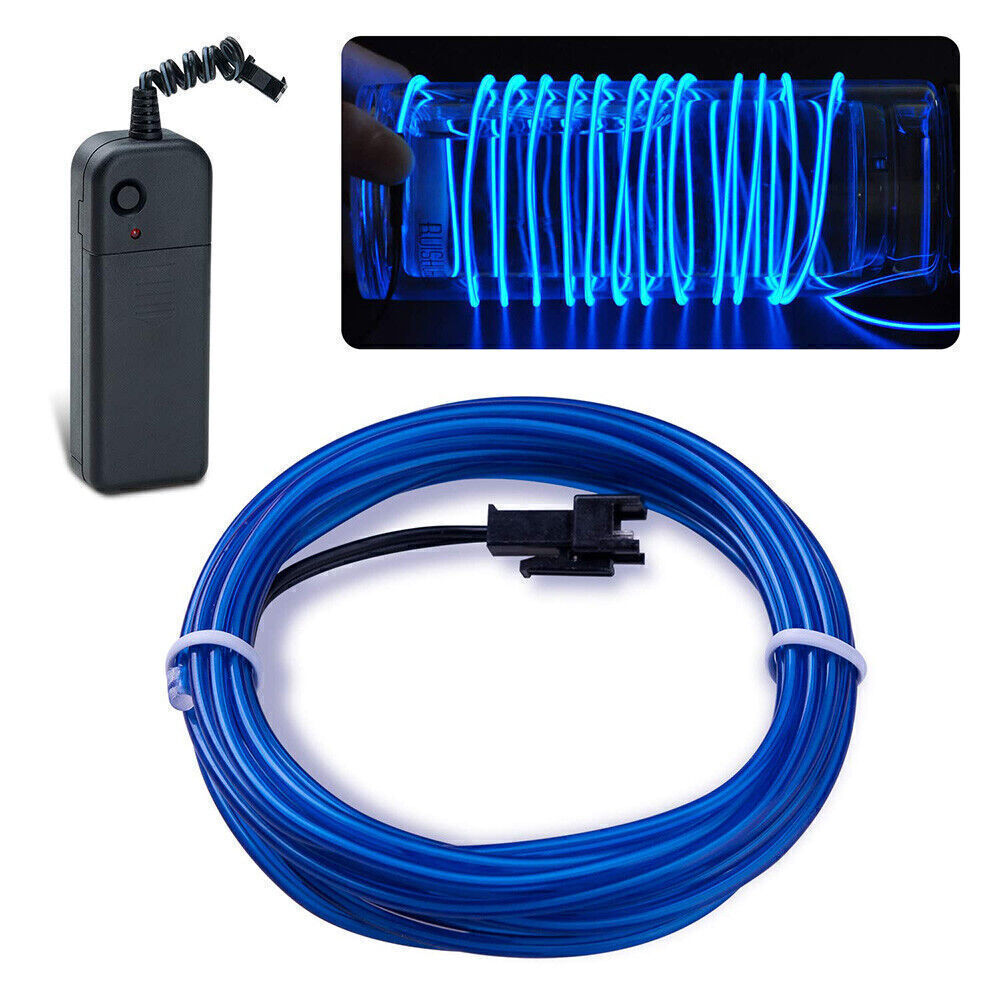 EL Wire LED Kabel Lichterkette Draht Neon lichter Lichtschnur Leuchtdraht Dekor - Bild 13 von 18