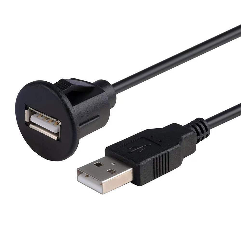 Car Dash Board Flush Mount USB Male to Female Socket Extension Panel Cable UK