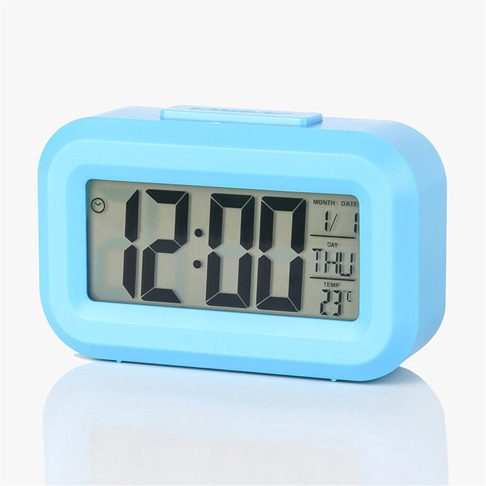 Digital Alarm Clock Time Night Light Date Temperature Display Bedside LED Snooze - Picture 19 of 22