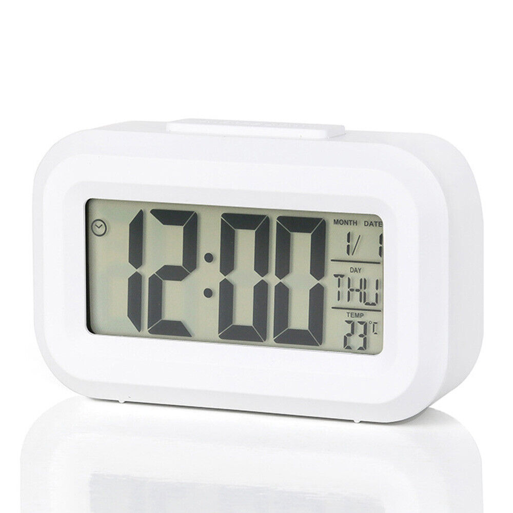 Digital Alarm Clock Time Night Light Date Temperature Display Bedside LED Snooze - Picture 22 of 22