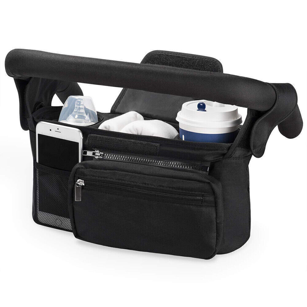 Buggy Pram Baby Pushchair Organiser Stroller Cup Mummy Bag Storage Bottle Holder - Picture 16 of 17