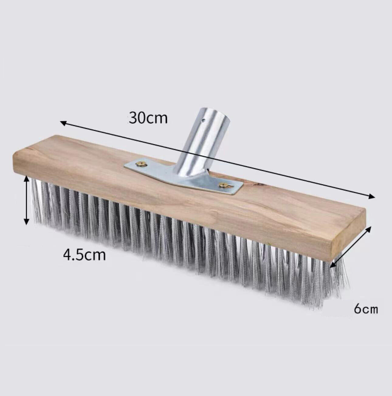 Metal Wire Stiff Garden Broom Head Heavy Duty Outdoor Sweeping Yard Brush - Picture 13 of 14