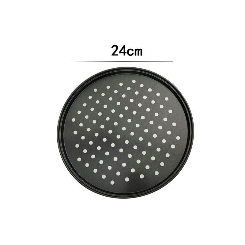 Pizza Tray Non-Stick 24-32CM Pizza Pan with Holes Perforated Baking Oven Tray