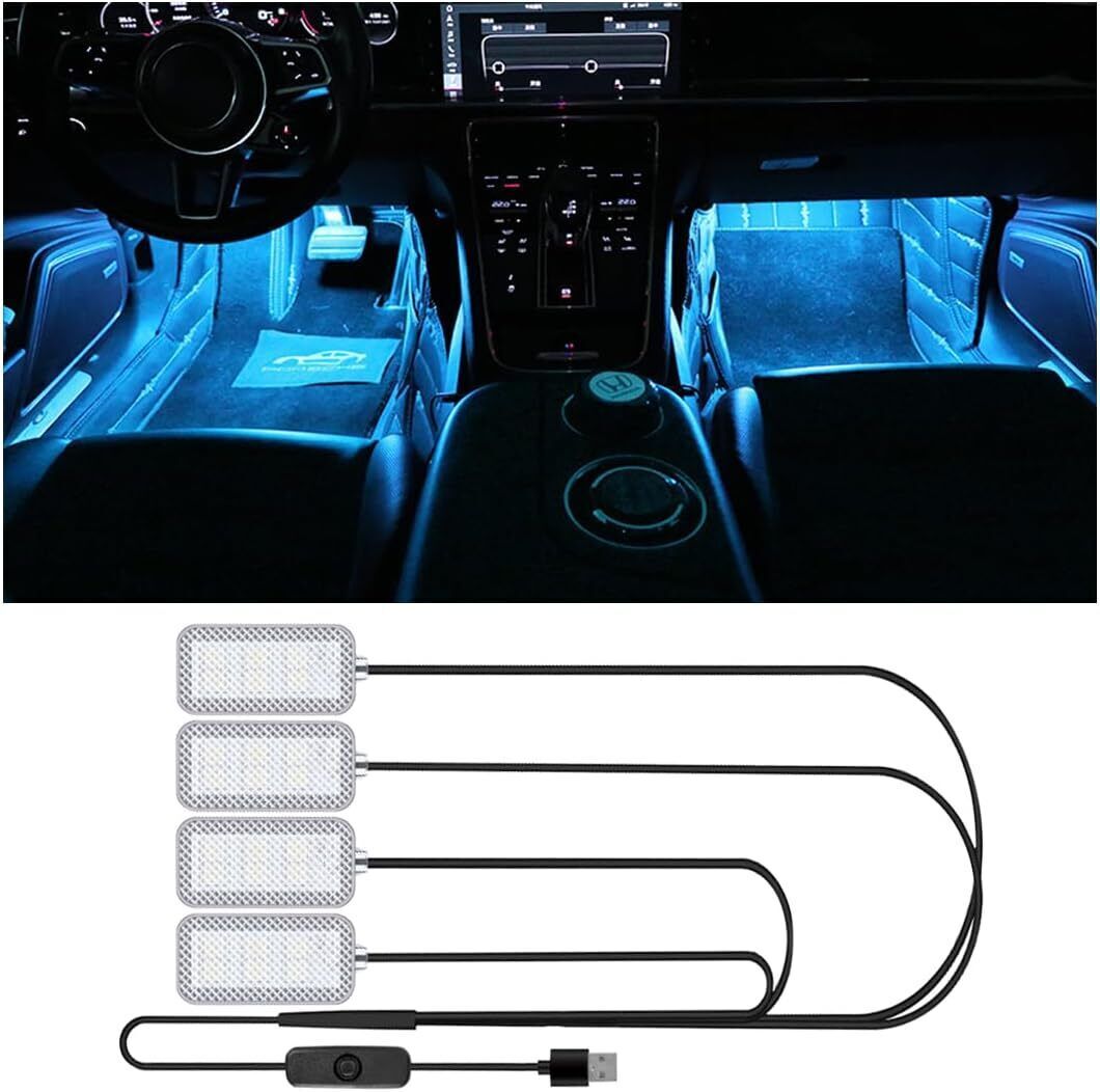 LED Car Interior Footwell Strip Light RGB Atmosphere Multiple Controls - Picture 13 of 16