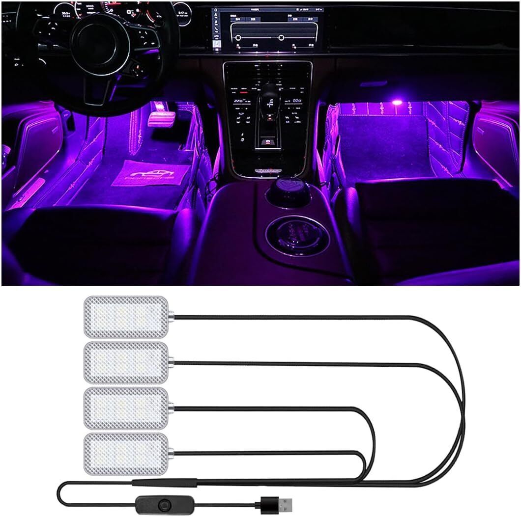 LED Car Interior Footwell Strip Light RGB Atmosphere Multiple Controls - Picture 15 of 16