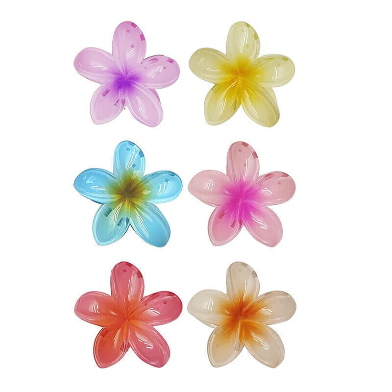 6X Flower Hair Claw Clip Hair Hold Jaw Clip Hawaiian Beach Summer Accessorie Uk - Picture 14 of 14