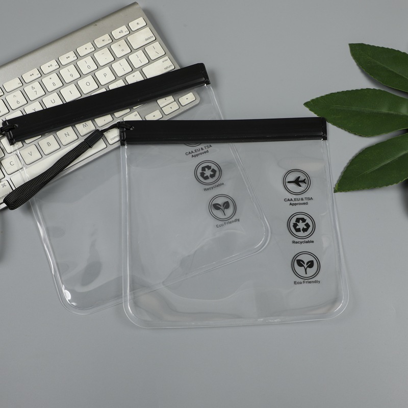 2Pcs Clear Travel Toiletry Bags Airport Security Liquids Bag Travel UK 20x20cm