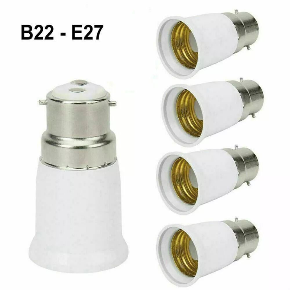 B22 to E27 Bulb Light Lamp Holder Base Socket Screw Bayonet Converter Adapter