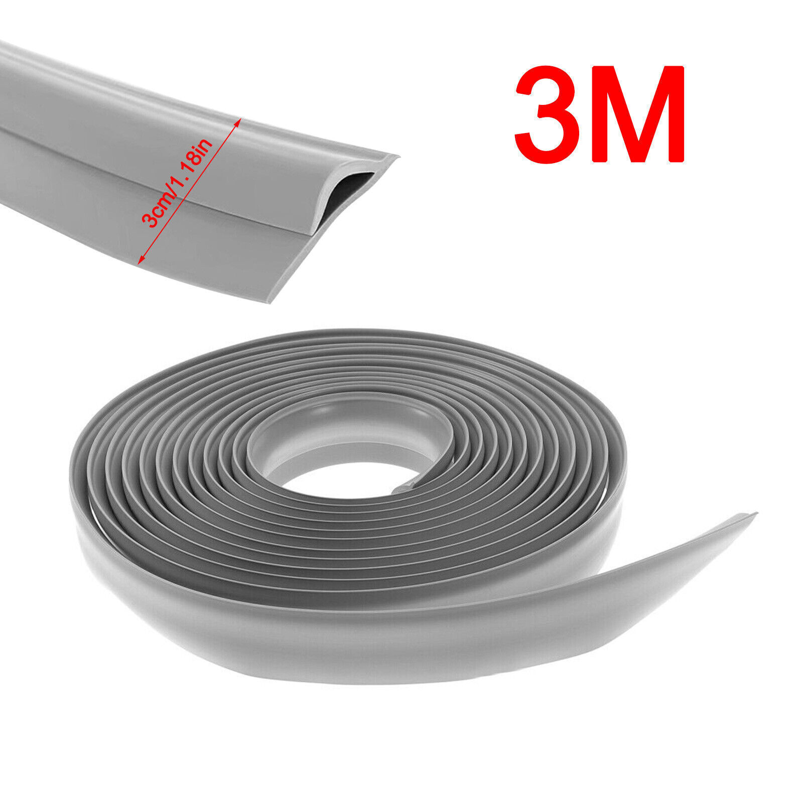 1M-10M Floor Transition Strip Carpet Floor Edging Trim Strip Ramp Self-Adhesive