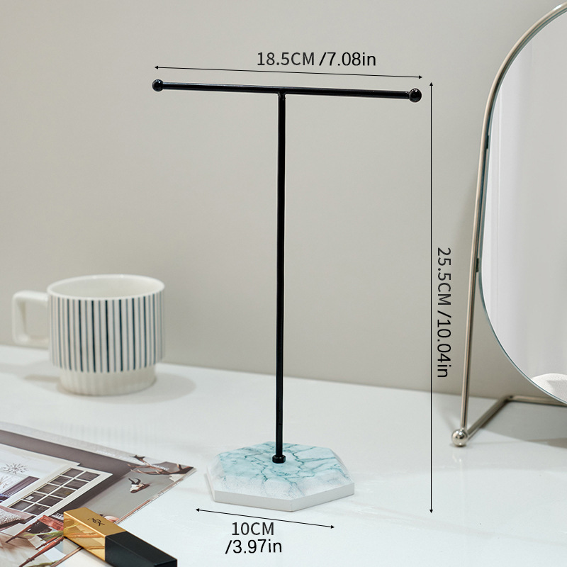 T-Bar Jewellery Display Stand Hanging Rack Bracelet Earring Necklace Organiser