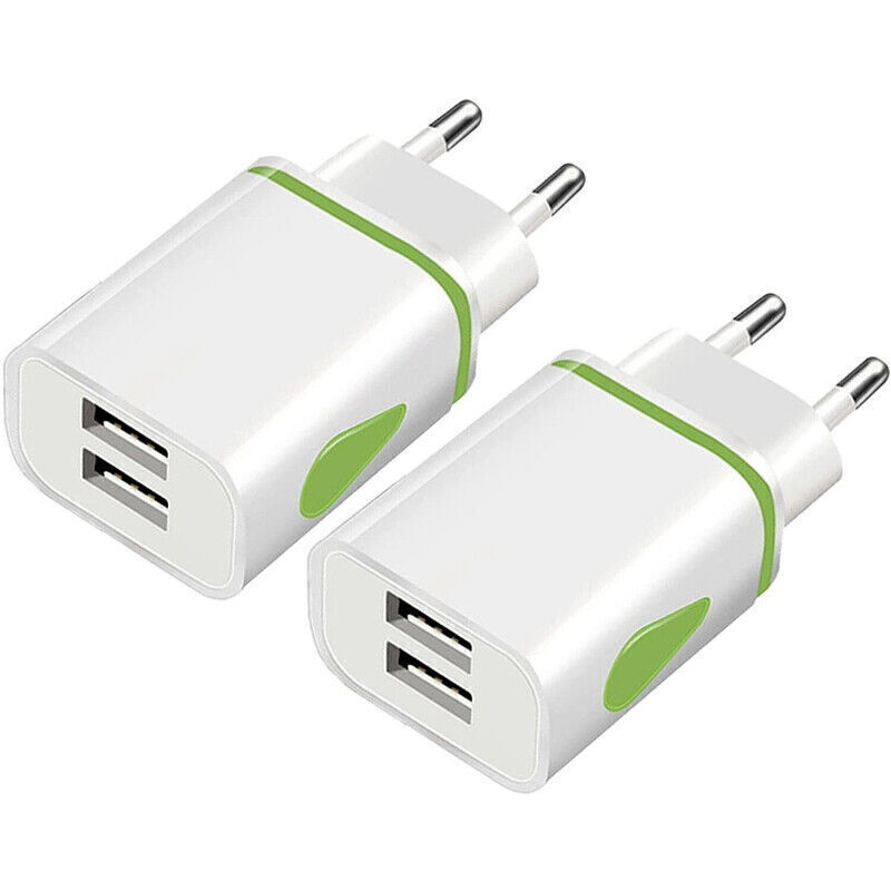 2X EU 2 Pin to Dual USB Plug Adapter, Travel Charger,  For Smart phones seller