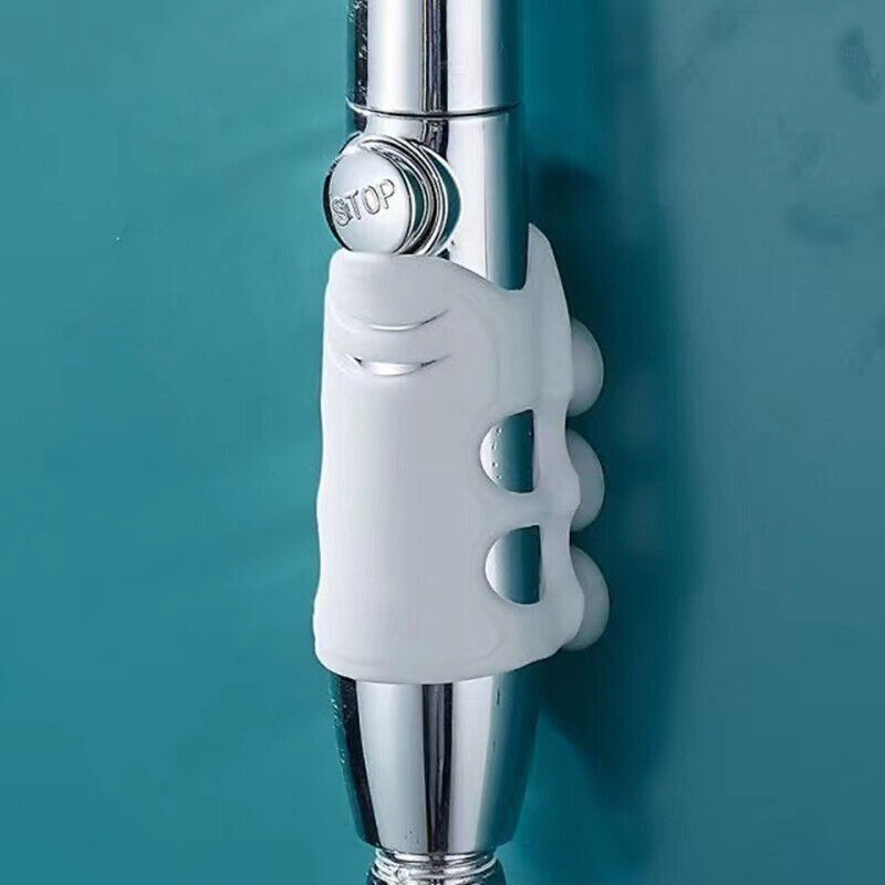 Movable Shower Head Holder Adjustable Bathroom Hooks Silicone with Suction Cup