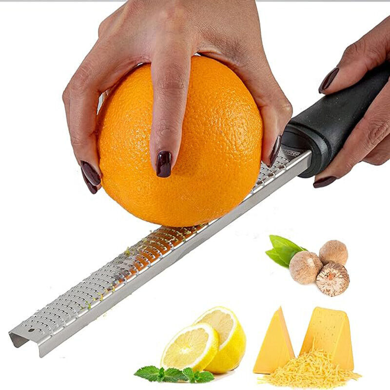 Stainless Steel Hand Cheese Food Grater Nutmeg Lemon Citrus Microplane HOT