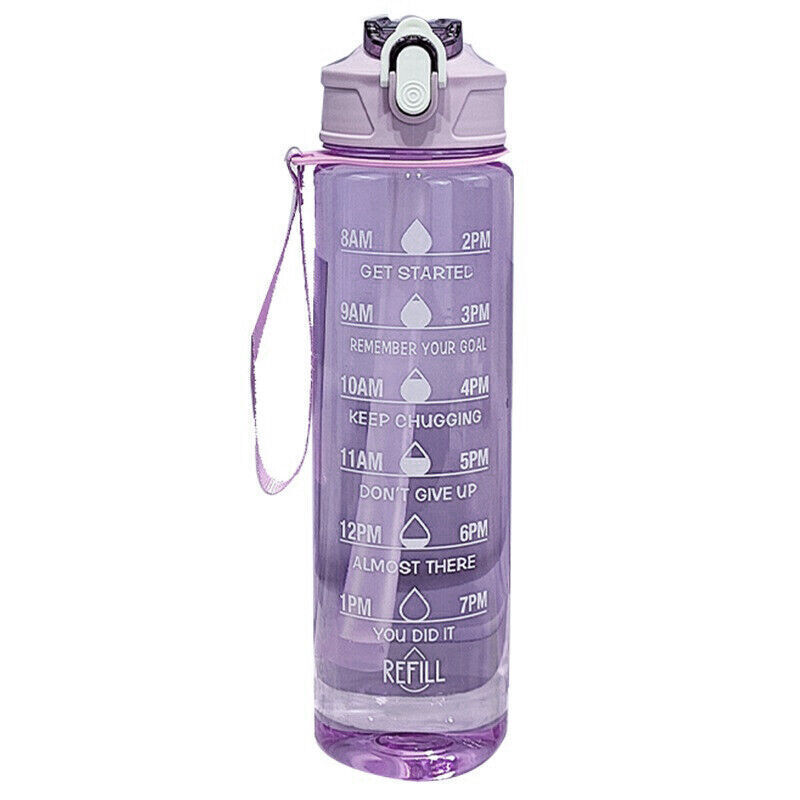 Sports Water Bottle Gym Travel Drinking Leakproof Bottle with Straw Bpa 800ML - Picture 15 of 15