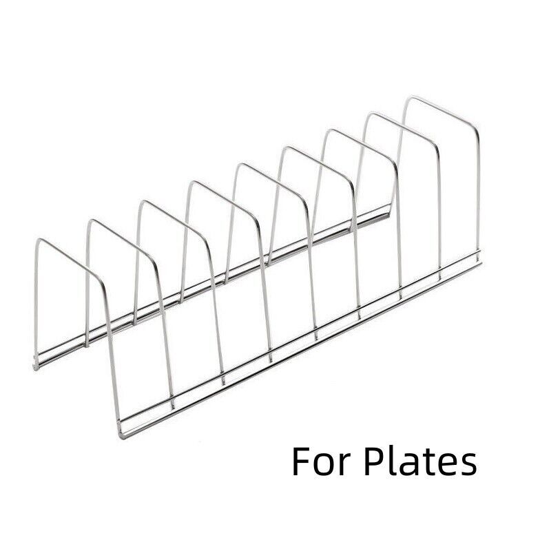 1/2x Plates Storage Rack Organiser for Kitchen Cupboard Bowls Drainer Holder