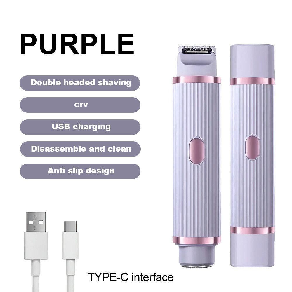 2 in 1 Dual Head Shaver Women, Electric Bikini Trimmer Wet&Dry Use Hair Removal - Picture 18 of 19