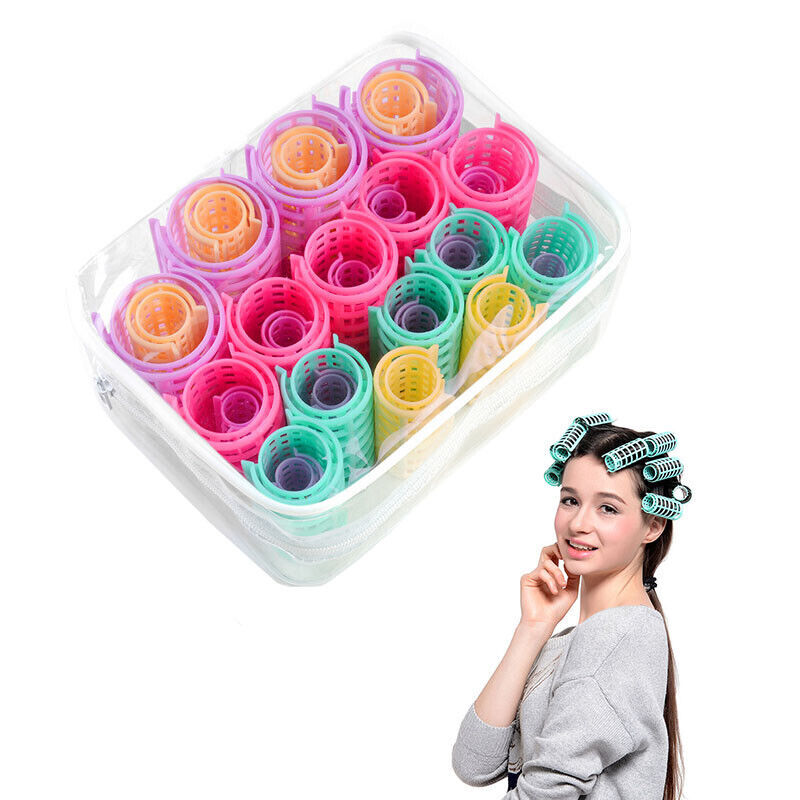 Plastic Hair Rollers Curlers Self Grip Rollers Hairdressing Curlers 3/30 Pieces