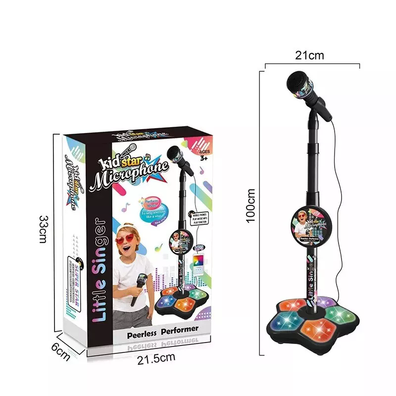 Kids Microphone Stand Childrens Karaoke Machine with Lights for Girl Boy - Picture 23 of 23