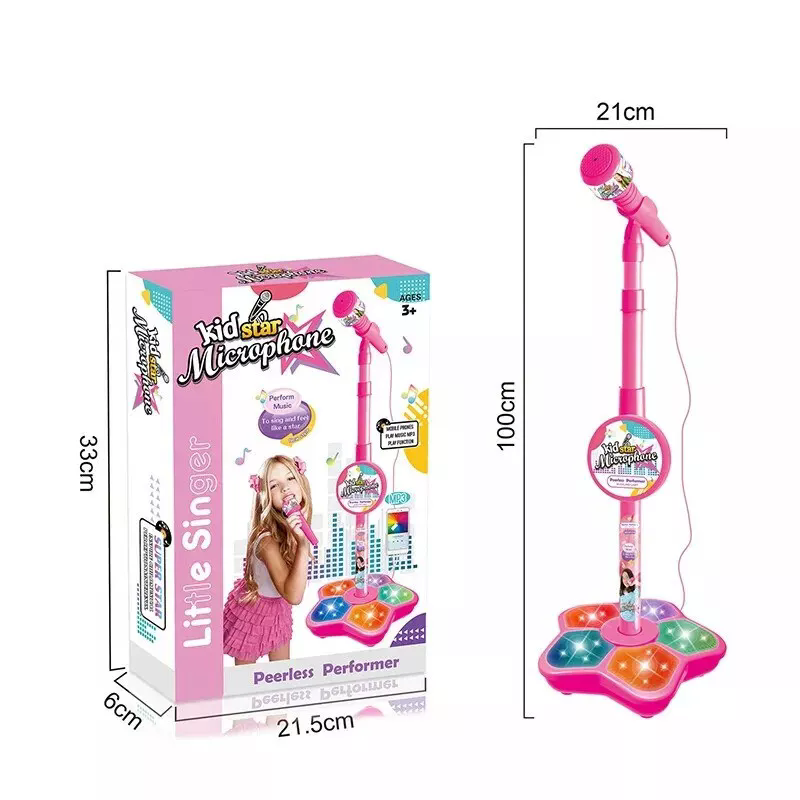 Kids Microphone Stand Childrens Karaoke Machine with Lights for Girl Boy - Picture 21 of 23