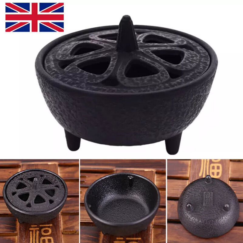 Smoke Cast Iron Small Incense Burner Classical Furnishing Holder - Picture 14 of 14