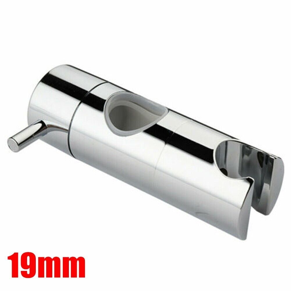 Strong Chrome Shower Head Riser Rail Clamp Bracket Holder 19-25mm Adjustable