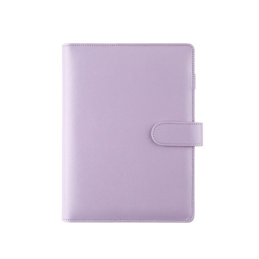 A5 A6 Classic Loose Leaf Ring Binder Notebook Planner Diary Cover PU Leather