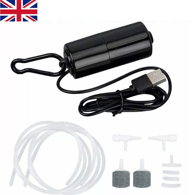 Aquarium Oxygen Pump USB Fish Tank Air Compressor Aerator Mini Oxygenator - Picture 15 of 16