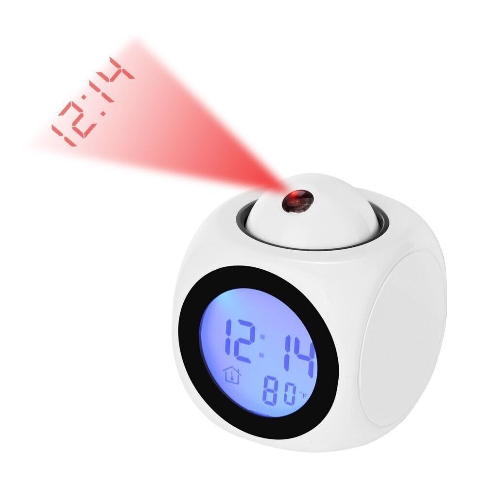 LED Projector Alarm Clock Digital Clock Projector On Ceiling With Voice - Picture 20 of 23